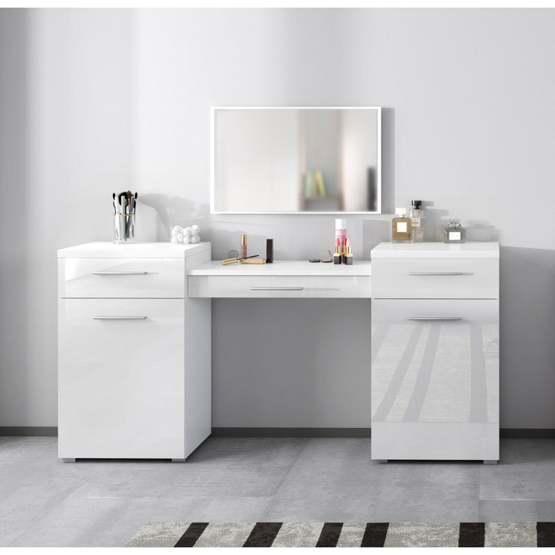 Ebern Designs Schminktisch Viens mit Spiegel | Wayfair.de